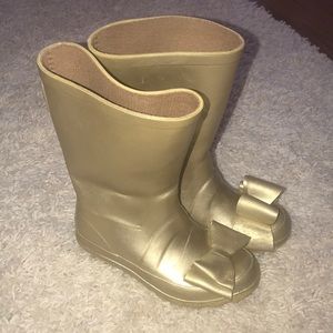 Gold kids size 12 joyfolie rain boots